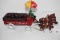 Cast Iron Schultz Beer & Ale Horse, Wagon, Barrels, Umbrella, Driver, 15