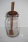 Glass Churn, Wooden Top & Mixer, Metal/Wire Handle, One Gallon, TCS-48-CCS-W On Bottom