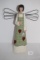 Angel Figurine, Wood, Metal Wings, 16