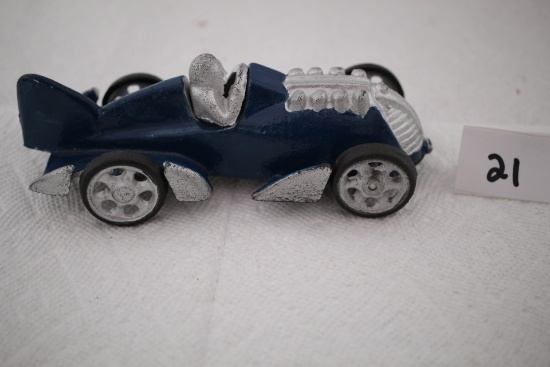 Hubley Cast Iron Race Car, #JM201, 6 1/2"