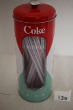 Coca Cola Tin Straw Holder, The Coca Cola Company,  9