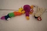 Ty Teenie Beanie Babies, Chops-1993, Patti-1993, Inch-1993