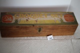 Vintage Croquet Set, Wooden Box, The N.D. Cass Company, Box-20