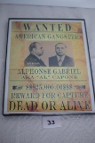 Framed Al Capone Wanted American Gangster Picture, 11