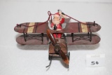 Hanging Metal Airplane With Santa, 7