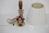 Vintage Ceramic M.J. Hummel Electric Table Lamp, W. Germany, #227, 10 1/2