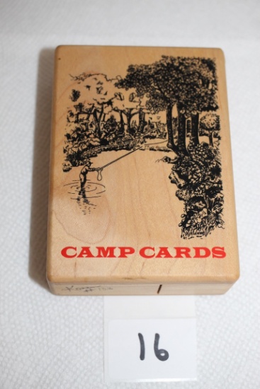Playing Cards & Camp Cards Wooden Case, Case=4 1/4" x 3"