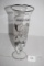 Vintage 25th Anniversary Floral Glass Vase, 10 3/4