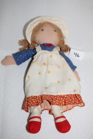 The Original Holly Hobbie Rag Doll, Knickerbocker Toy Company, 12"