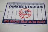 Yankee Stadium Metal Sign, The House That Ruth Built, 2009, MLB, 18