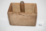 Vintage Wood Butter Mold, Dovetail Corners, Box 5 1/2