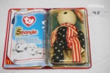 Ty Teenie Beanie Baby, 2000, McDonalds, Spangle The Bear, International Bears II, NIP