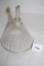 Vintage Ribbed Clear Glass Lab Funnel, 6 1/2