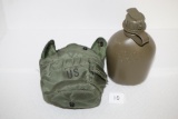 U.S. Military Plastic Canteen & Cover-Unicor, Canteen is Skilcraft, US 2003, #2, 1A863, 8