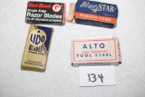 Vintage Razor Blades, Alto, Blue Star, Red Devil, Lido, Box blade qty not verified