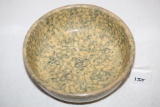 Vintage Sponge Ware Bowl, Yellow/Cobalt, 8