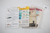 Vintage Pflueger Lure Brochures, Weber Lure, Fishing Hints & Pocket Catalogs