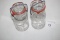Glass Jars With Lids, Seals, Wire Bales, Heaton N.J. On Bottom, 5 1/4