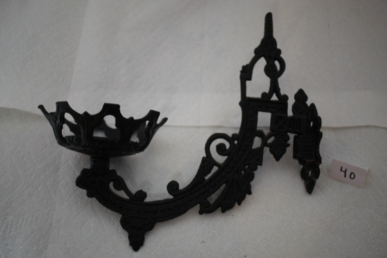 Cast Iron Wall Sconce, 9" x 12"