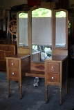 Vintage Vanity, Bench, Mirror, 41