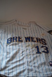 Milwaukee Brewers Jersey, #13, Greinke, Size 48, Majestic
