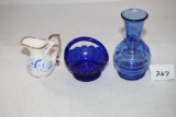 Miniature Pitcher, Bowl, Vase, 3