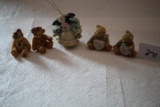 Mary's Moo Cow Ornament, 4 Mini Teddy Bears 1 1/2