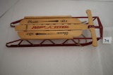Radio Flyer Classic Miniature Wood Sled, #551, Metal & Wood, 17