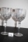Set Of Tall Crystal Wine Glasses, 8 3/4