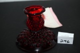 Fenton Country Cranberry Taper Candle Holder, 4 1/4