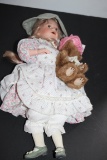 Boyd's Collection, Amanda With Millie, Porcelain Doll, In Box, 16