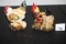 Set Of 2 Resin Rooster Decorations, 5