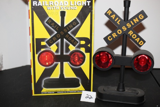 Railroad Light With Sound, 6 1/4" x 10 3/4"H