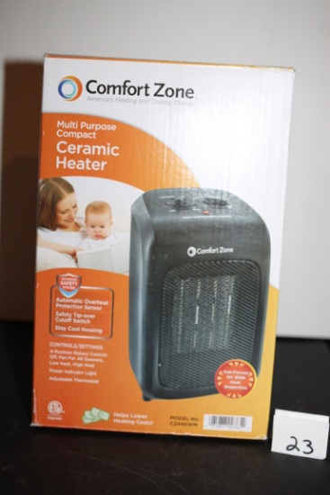 Comfort Zone Ceramic Heater, Model#CZ446WM