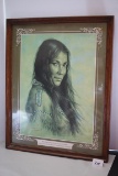 Framed Native American Picture, By Bill Hampton, 22