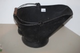 Coal Bucket, Metal, Wooden Handle, 16