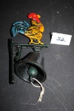 Cast Iron Rooster Bell, 3 1/4