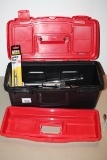 Plastic Tool Box With Sockets & Misc., 16
