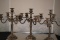 3 Silverplated Metal Candle Holders