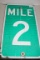 Mile 2 Sign, Wood, 24