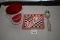 Coca Cola Tile, Small Bucket, Spoon