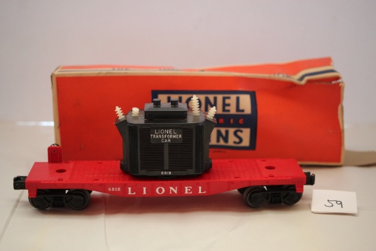 Lionel Flat Car With Transformer, #6818, Box damaged