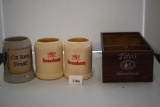 3 Mugs, Tito's Wooden Box