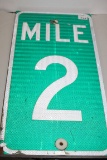 Mile 2 Sign, Wood, 24