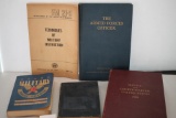 Military Books, FM21-6-1954, Armed Forces Officier-1950, Courts Martial-1951, Basic Course-1940,