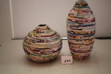 2 Vases, Made Out Of Paper, Vietnam