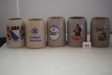 5 German Mugs, 2 Made In Germany, 5