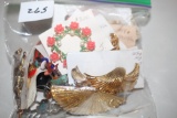 Assorted Vintage Costume Jewelry, Sandwich Bag