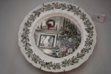 Johnson Bros. Merry Christmas Plate, England, 10 1/2