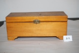 Wooden Box, Vintage Erasers, Misc., 11 1/2